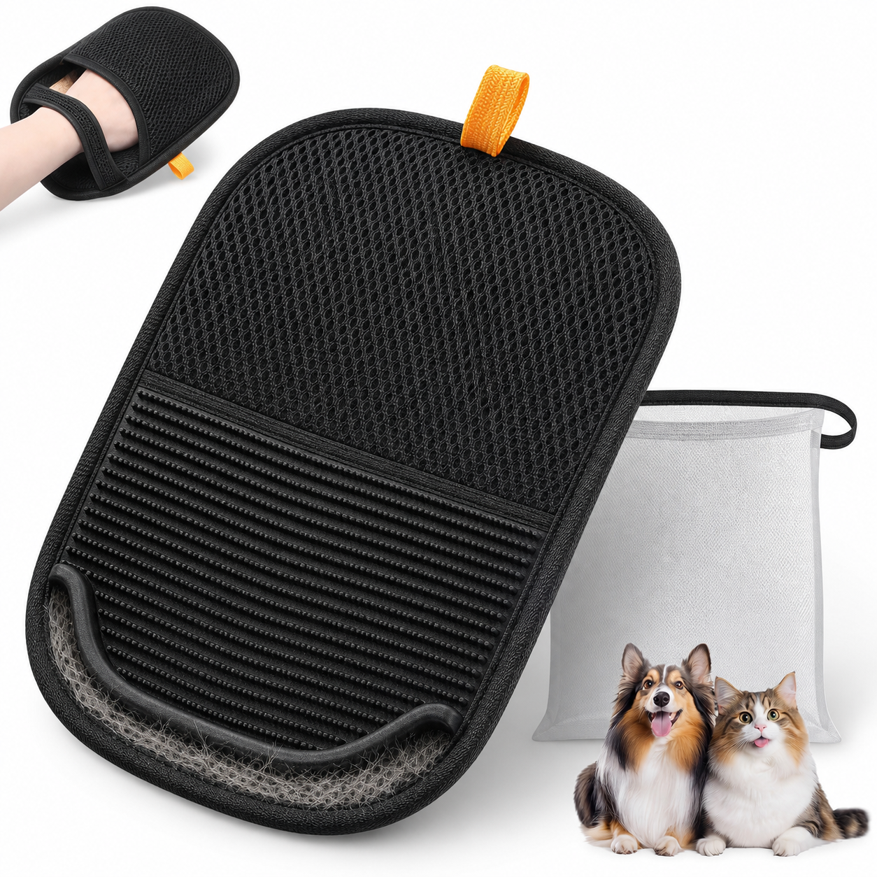 Pet Hair Remover Grooming Glove Set