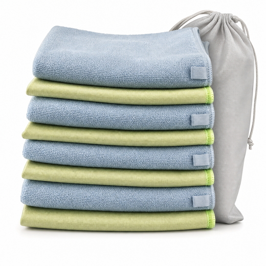 Glass & Microfiber Cloth Combo (8-Piece)