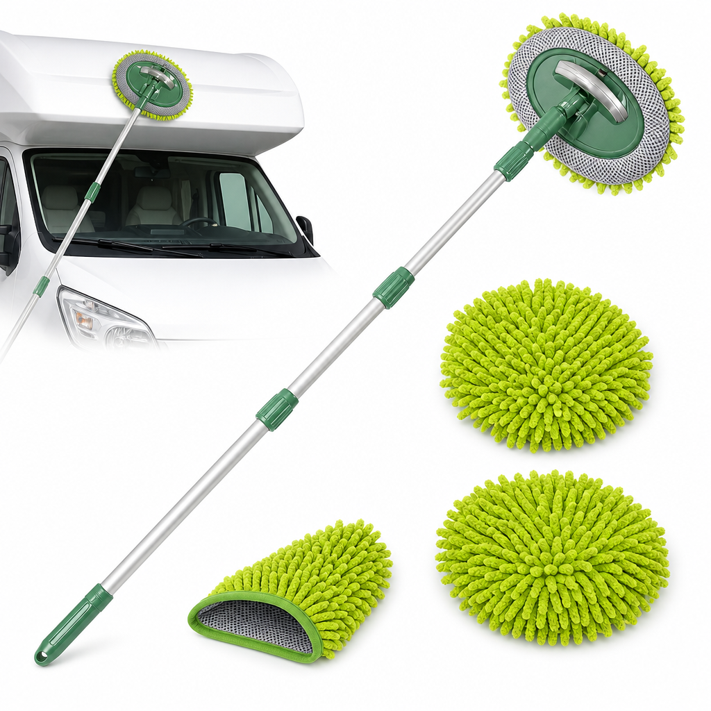 Long-Handle Car Wash Microfiber Mop Set